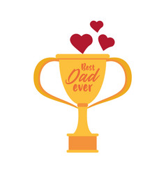 Trophy Cup Award Best Dad With Hearts