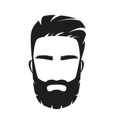 Bearded Hipster Barbershop Logo