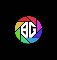 Bg Monogram Polygonal Rainbow