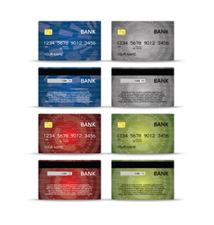 Credit Or Debet Cards Design Set