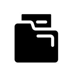 Document In Folder Black Glyph Ui Icon