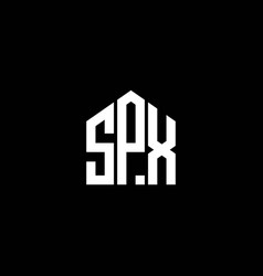 Spx Letter Logo Design On Black Background