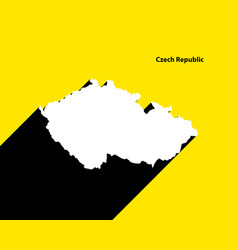 Czech Republic Map On Retro Poster