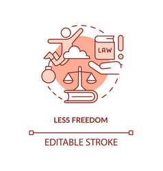 Less Freedom Terracotta Concept Icon