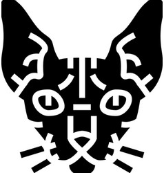 Sphynx Cat Cute Pet Glyph Icon