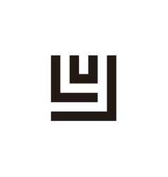 Letter L U Y And J Square Geometric Symbol Simple