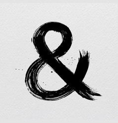 Ampersand Symbol Grunge Hand Drawn Font Style