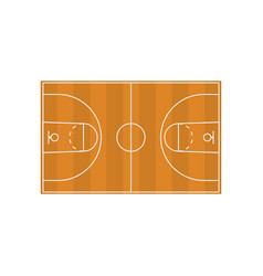 Basketball Field Diagram In Flat Style