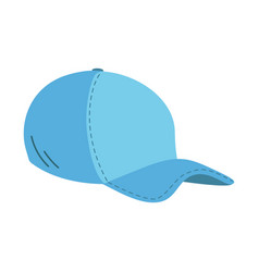 Blue Hand Drawn Baseball Cap Headdress Flat