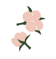 Cotton Flower And Ball Symbol Logo Or Icon