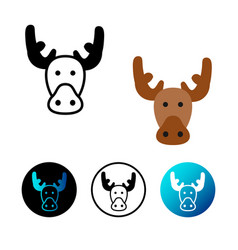 Flat Moose Head Icon