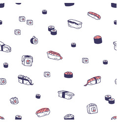 Japanese Sushi Seamless Pattern Design Japan