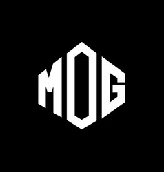 Mog Letter Logo Design With Polygon Shape