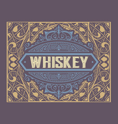 Whiskey Label With Old Frames