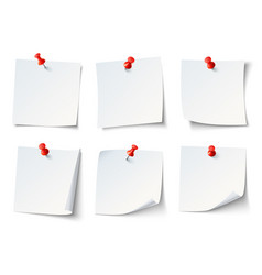 Paper notes top view note sticker set Royalty Free Vector