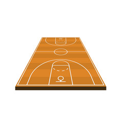 3d Basketball Field Diagram In Flat Style