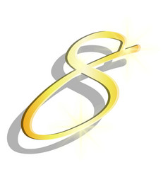 Gold Figure Eight Artistic Symbol