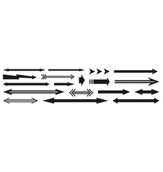 Straight Long Horizontal Arrow Set Black Colour