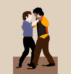 Two Men Dancing Tango