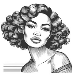 Woman With Curly Hair