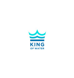 Blue King Crown Ocean Aqua Water Sea Waves Logo