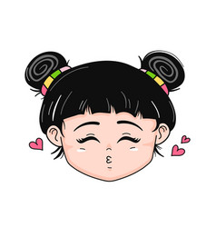 Cute Funny Anime Japan Style Girl Face