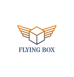 Geometric Flying Box Cube Wings For Delivery