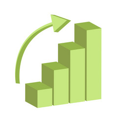 Isometric 3d Upward Column Bar