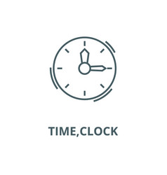 Timeclock Line Icon Linear Concept