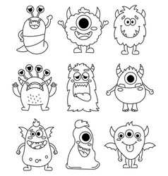 Funny Cartoon Monster Character Coloring Page