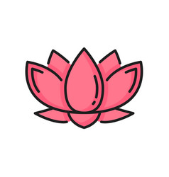 Jainism Symbol Waterlily Hand Drawn Lotus Flower