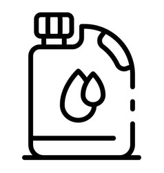 Plastic Oil Can Icon Outline Style