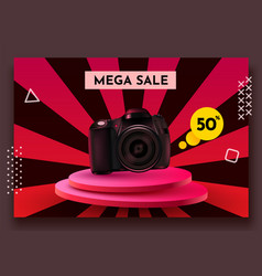 Sale Social Media Post Template With Photo Camera