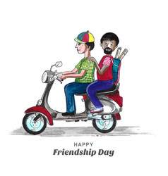 Beautiful Card For Friendship Day Hand Draw