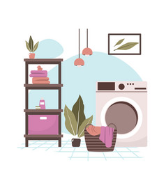 Clean Bathroom Decoration Laundry Washing Machine