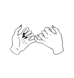 Pinky Promise Sketch Of Hands The Promise