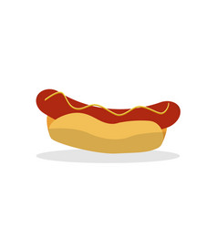 Realistic sandwich with sausage and fresh Vector Image