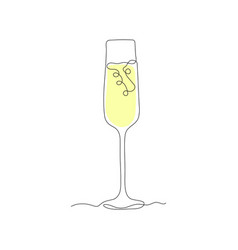 Wine Glass Champagne Glass Continuous One Line