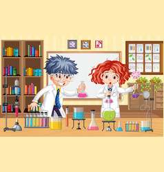 Lab Scene With Scientist Kids