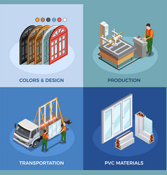 Pvc Windows Isometric Concept