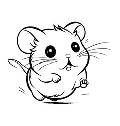 Hamster Cartoon On White Background