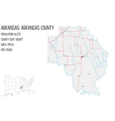 Map Of Arkansas County In Arkansas Usa