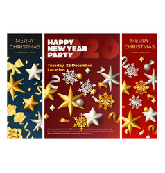 New Year Or Christmas Party Flyer Set