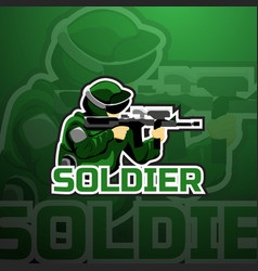 Soldier Esport Logo Design Template