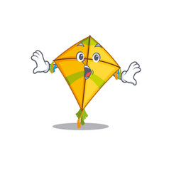 A Cartoon Character Kite Making Surprised