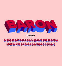 Alphabet 3d Font Baron