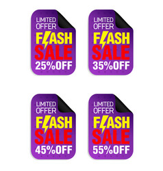 Flash Sale Sticker Set Limited Offer 25 35 45 55