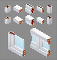 Pvc Windows Isometric Elements