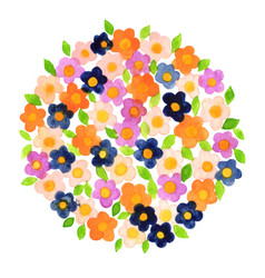 Colorful Flower Watercolor Wreath