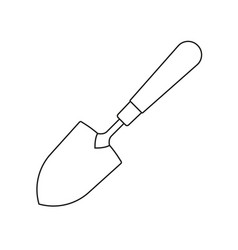 Garden Trowel Spade Or Shovel Line Icon Gardening